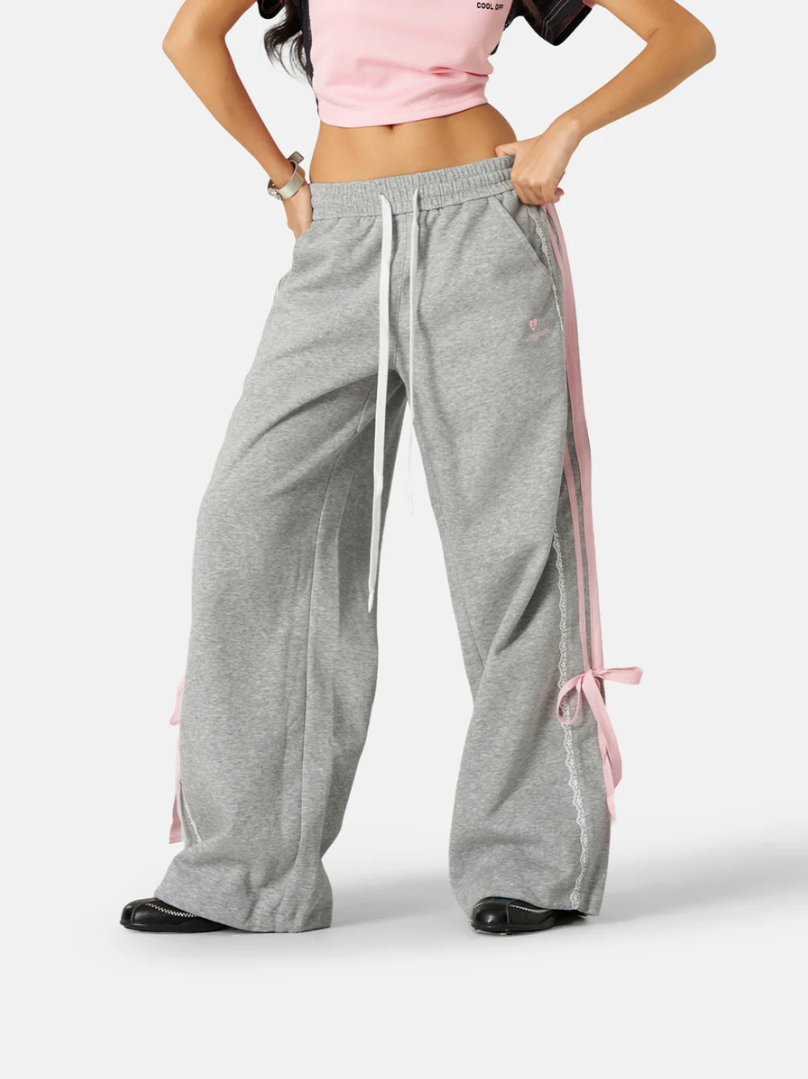Bow Stripe Sweatpants