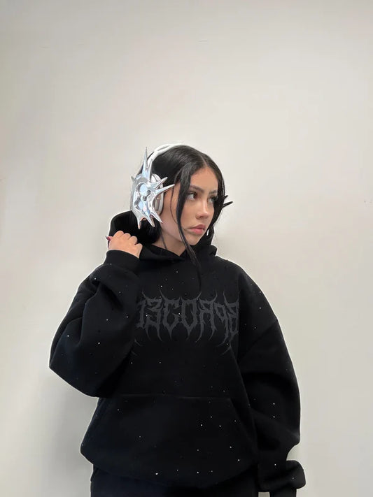Full Rhinestone Hoodie