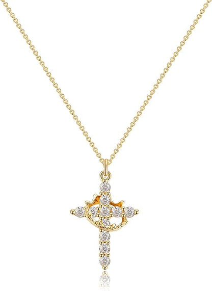Cross Crown Necklace